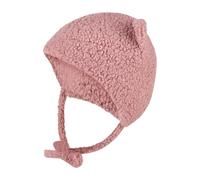 Sterntaler Inkamütze mit Ohren - Teddy-Mütze für Mädchen mit Ohrenklappen und Bindeband - Warm gefüttert mit Baumwollfleece - Kinder Wintermütze, mattrosa, Größe 43