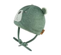 Sterntaler Jungen Bär Beanie-Mütze, grün Mel, 41