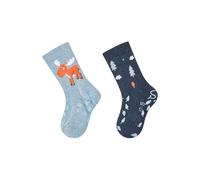 Sterntaler Jungen Doppelpack ABS Krabbelsocken DP Elch, blau, 18