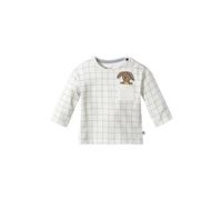 Sterntaler Jungen Langarm-Shirt Mit Karomuster Hase Happy, Ecru, 56 EU