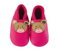 Sterntaler Jungen Mädchen Baby-Krabbelschuh Leder Flache Hausschuhe, Magenta, 21/22 EU