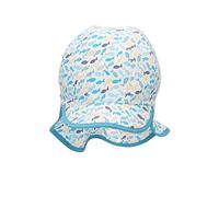 Sterntaler Jungen Schirmmütze mit Nackenschutz Fischlis Sonnenhut, Weiss, 45, Weiß