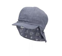 Sterntaler Jungen Wende Schirmmütze mit Nackenschutz Elefanti Sonnenhut, blau, 47