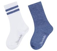 Sterntaler - Kid's Active Socken DP Lang - Multifunktionssocken, Gr. 23-26, weiß/blau (JeansblauMelange)