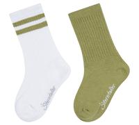 Sterntaler - Kid's Active Socken DP Lang - Multifunktionssocken, Gr. 26, weiß/oliv (Moosgrün)