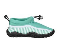 Sterntaler Badeschuhe Stripes - Jungen Baby Aquaschuhe knöchelhoch mit Kordelstopper - Griffige Sohle - Funktionsmaterial mit Streifenprint - Kinder Wasserschuhe - Bademode - Farbe mattgrün, Größe 28