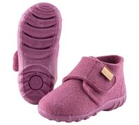 Sterntaler Hausschuhe uni - Mädchen Hausschuhe aus Wollfilz - Baby und Kinder Hüttenschuh mit rutschfester Sohle - Kindergarten Pantoffeln mit Klettverschluss, beerenrosa, Größe 21