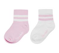 Sterntaler - Kid's Kurz-Socken DP Coolmax Rippe - Multifunktionssocken, Gr. 17-30 27-30, weiß/rosa (Puderrosa)