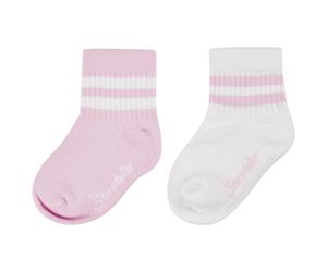 Sterntaler - Kid's Kurz-Socken DP Coolmax Rippe - Multifunktionssocken, Gr. 23-26, weiß/rosa (Puderrosa)