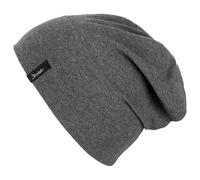 Sterntaler OCS Beanie Melange - Unisex Baby Mütze aus Melange-Singlejersey (Bio) - weiche Kopfbedeckung mit zwei Tragevarianten - lässige Übergangsmütze für Babys & Kinder - asphalt, Gr. 53