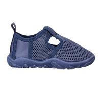 Sterntaler Badeschuhe Uni - Unisex Baby Aquaschuhe knöchelhoch mit Klettverschluss - Strukturierte Sohle - Atmungsaktives Mesh - Kinder Wasserschuhe - Bademode - Farbe blau, Größe 22