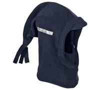 Sterntaler Schalmütze aus Microfleece - praktische Unisex Mütze mit Schirm - regulierbarer Mund- und Gesichtsschutz - gefüttert mit weichem Microfleece - Marine, Größe 49