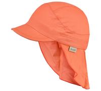Sterntaler - Kid's Schirmmütze mit Nackenschutz Uni - Cap, Gr. 49 cm, rot (Leuchtorange)
