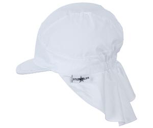 Sterntaler - Kid's Schirmmütze mit Nackenschutz Uni - Cap, Gr. 51 cm, weiß/grau (Weiß)