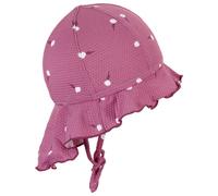 Sterntaler - Kid's Schirmmütze Nacken Blumen - Cap, Gr. 43 cm, rosa (Purpur)
