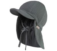 Sterntaler - Kid's Schirmmütze Nacken Musselin Bindeband - Cap, Gr. 43 cm, grau (Mattgrün)