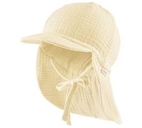 Sterntaler - Kid's Schirmmütze Nacken Musselin Bindeband - Cap, Gr. 45 cm, beige (Vanille)