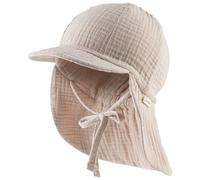 Sterntaler - Kid's Schirmmütze Nacken Musselin Bindeband - Cap, Gr. 47 cm, braun (Beige)
