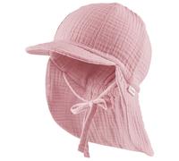 Sterntaler - Kid's Schirmmütze Nacken Musselin Bindeband - Cap, Gr. 53 cm, rosa (Samtrosa)