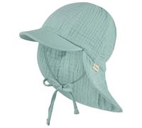 Sterntaler - Kid's Schirmmütze Nacken Musselin Bindeband - Cap, Gr. 53 cm, türkis (Helltürkis)