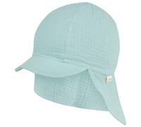 Sterntaler - Kid's Schirmmütze Nacken Musselin - Cap, Gr. 53 cm, grau (Helltürkis)