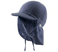 Sterntaler - Kid's Schirmmütze Nacken Uni Cotton - Cap, Gr. 43 cm, blau (Blau)
