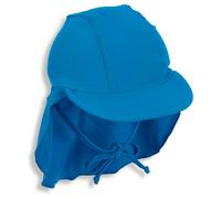 Sterntaler Schirmmütze Nacken Uni - Baby- und Kinder Mütze mit Nackenschutz und Bindeband - UV-Schutz 50+ Bademütze - Kopfbedeckung Schwimmbad und Strand - Unisex Bademode, leuchtblau, Größe 47