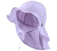 Sterntaler Baby Sonnenhut mit Bindeband - Mädchen Babyhut UV -Sonnenschutz 50+ - Sonnenhut aus Bio -Popeline - Schirmmütze mit Nacken Sonnenschutz bietet optimalen Sonnenschutz - flieder, 49