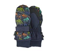 Sterntaler Kinder Fausthandschuhe aus Funktionsmaterial, wasserabweisend, Thinsulate Inlet, Marine mit bunten Dinosaurier Druck, Baby Fäustel mit Strickschaft und Klettriegel