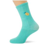 Sterntaler Kinder Socken Unisex Set 3er Pack - lange Baby - und Kindersocken mit Zitronen-Motiv und Rippenstruktur - elastische Baumwollsocken - jadegrün, Größe 34