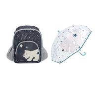 Sterntaler Kindergarten Rucksack und Regenschirm Eisbär Elia