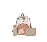 Sterntaler Kindergarten Set Bauernhof & Pferd Sunny - Mädchen Multipack mit Pferd-Motiv - Enthält Kinderrucksack mit Kühlfunktion, Brotdose und Trinkflasche - Farbe Ecru