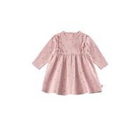 Sterntaler Babykleid Mädchen Langarm - Kleid für Baby mit Volants und gekräuseltem Rockteil - Babykleidchen aus Baumwolljersey - mattrosa, 50