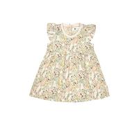Sterntaler Kleid Blumen - Mädchen Kleid aus Baumwolle in Leinenoptik - luftiges Sommer Kleid mit Flügelärmeln und bequemer A-Linie - mit Knopf im Nacken - Kinderkleidung ab Geburt, zartrosa, Größe 86