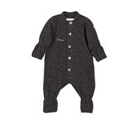 Sterntaler Kleinkind Jungen Overall - Baby Overall aus Merino Wolle mit Stickerei und Knopfleiste - anthrazit meliert, 80