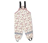 Sterntaler Kleinkind Mädchen Regenhose Kinder Träger Regenträgerhose Blumen - Hose Wasserdicht mit Druckknopf und verschweißten Nähten - rosa, 122