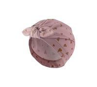 Sterntaler Knotenmütze Herzen - Babymütze aus Flammgarn-Jersey mit Allover Print - Mädchen UV-Schutz 30 Turban Mütze - modische Beanie Baby und Kinder Mütze - Übergangsmütze, samtrosa, Größe 49