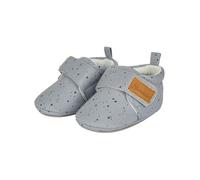 Sterntaler Krabbelschuhe Punkte - Baby Schuhe aus Canvas mit Klettverschluss - Baby und Kleinkind Hausschuh mit Rutschfester Sohle - Baby Sneaker Jungen mit Jersey Futter, graublau, Größe 20