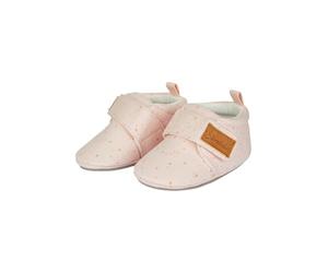 Sterntaler Krabbelschuhe Punkte - Baby Schuhe aus Canvas mit Klettverschluss - Baby und Kleinkind Hausschuh mit rutschfester Sohle - Baby Sneaker Mädchen mit Jersey Futter, zartrosa, Größe 16