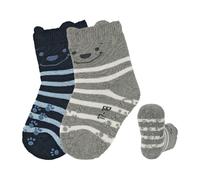Sterntaler ABS Krabbelsocken Doppelpack Motiv Bär - Baby Stoppersocken - ABS-Motiv auf Spann und Sohle - Krabbelsöckchen mit Innenfutter - Baby und Kinderstrümpfe, marine, Größe 18