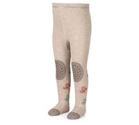 Sterntaler Krabbelstrumpfhose Krokodil - ABS Strumpfhose Unisex - Kinder Strumpfhose mit Anti -Rutsch -Noppen an Knie, Spann und Sohle - Krabbelstrumpfhose für Krabbelabenteuer - beige melange, 86