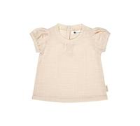 Sterntaler Kurzarmshirt Leinenoptik - Mädchen Shirt aus Baumwolle - Blusen Shirt mit Rundhals, Puffärmeln und Raffung am Ausschnitt - Baby und Kinder Sommer Bekleidung - zartrosa, Größe 86