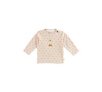 Sterntaler Langarmshirt Edda - Baby Shirt aus Baumwolljersey mit Allover Print - Unisex Longsleeve mit Ente Edda Stickerei - Baby und Kinder Bekleidung ab Geburt - beige, Größe 74