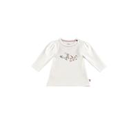Sterntaler Langarmshirt Emmi Vogel - Baby Shirt aus weichem Baumwolljersey mit Esel Emmi Girl Print - Mädchen Longsleeve mit Häkelkanten - weiche Baby und Kinder Bekleidung ab Geburt - Ecru, Größe 62