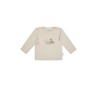 Sterntaler Langarmshirt - Jungen - Baby und Kinder - Baumwolljersey mit Hund Lucky Print und Knöpfen an Schultern - naturfarben, Größe 68