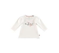 Sterntaler Langarmshirt Emmi Vogel - Baby Shirt aus weichem Baumwolljersey mit Esel Emmi Girl Print - Mädchen Longsleeve mit Häkelkanten - weiche Baby und Kinder Bekleidung ab Geburt - Ecru, Größe 50