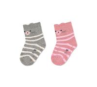 Sterntaler Mädchen Abs Krabbelsocken Dp Katze Socken, Hellgrau Melange, 18 EU