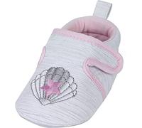 Sterntaler Baby-Krabbelschuhe für Mädchen, Rutschfeste Sohle, Klettverschluss, Muschelmotiv, Farbe: Weiß, Größe: 17/18, Art.Nr.: 2302162.0