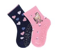 Sterntaler Mädchen FLI AIR DP Pferd+Herzen Hausschuh-Socken, Rosa, 28