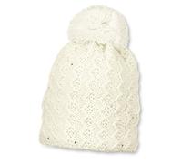 Sterntaler Mädchen Mütze Strickmütze, Gr. 53 cm, Beige (Ecru 903)